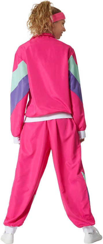 dressforfun - costume femme rétro 80s 90s jogging - rose, M - Costume carnaval - Halloween - Dress up - Party wear - Carnaval wear - Party - Party wear