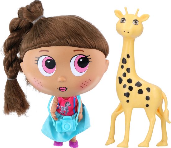 Eddy Toys Set de poupées - Avec accessoires - 20x11x19cm - Thème Zoo