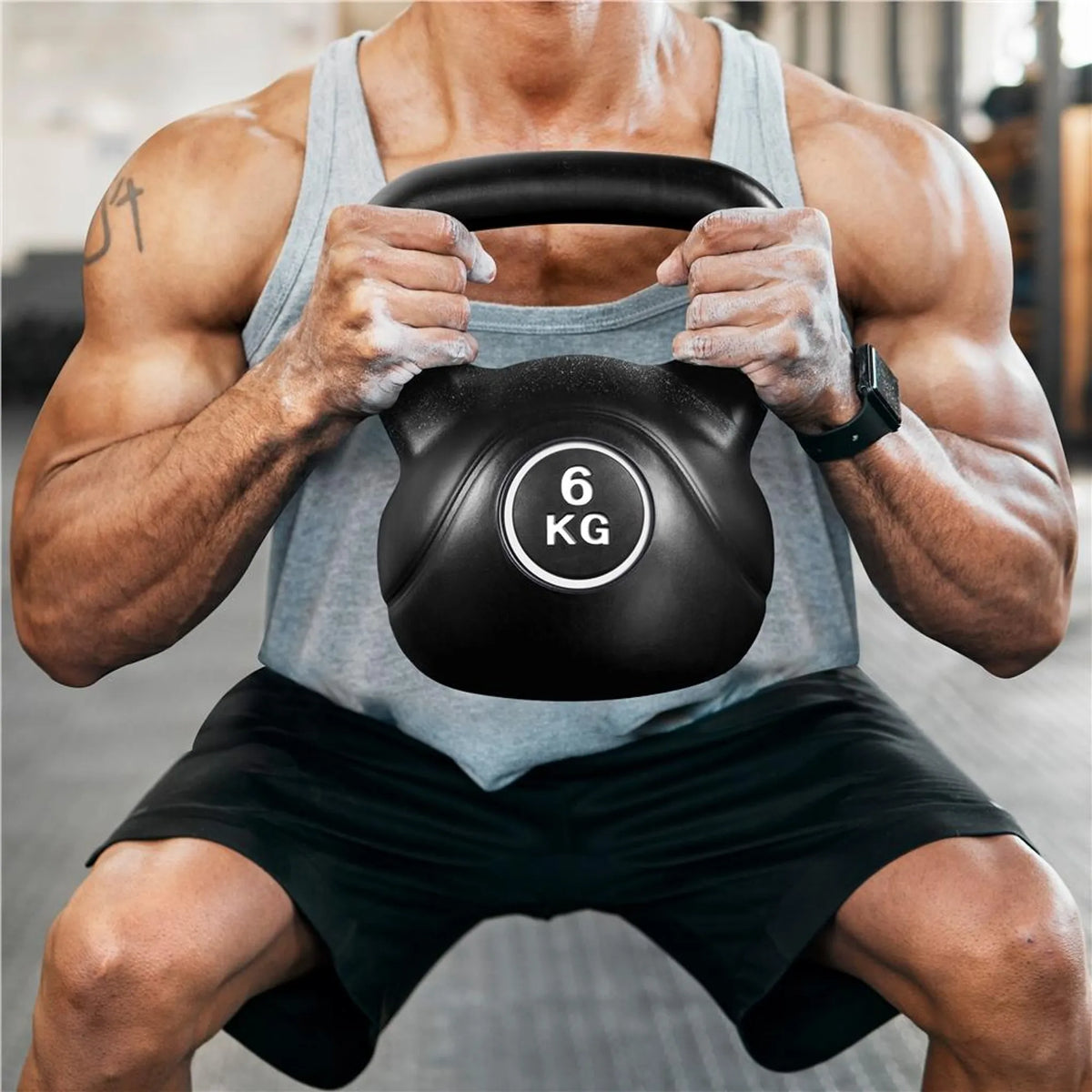Kettlebell Yaheetech 6 kg – Noir – 22,5 × 19,5 × 26 cm
