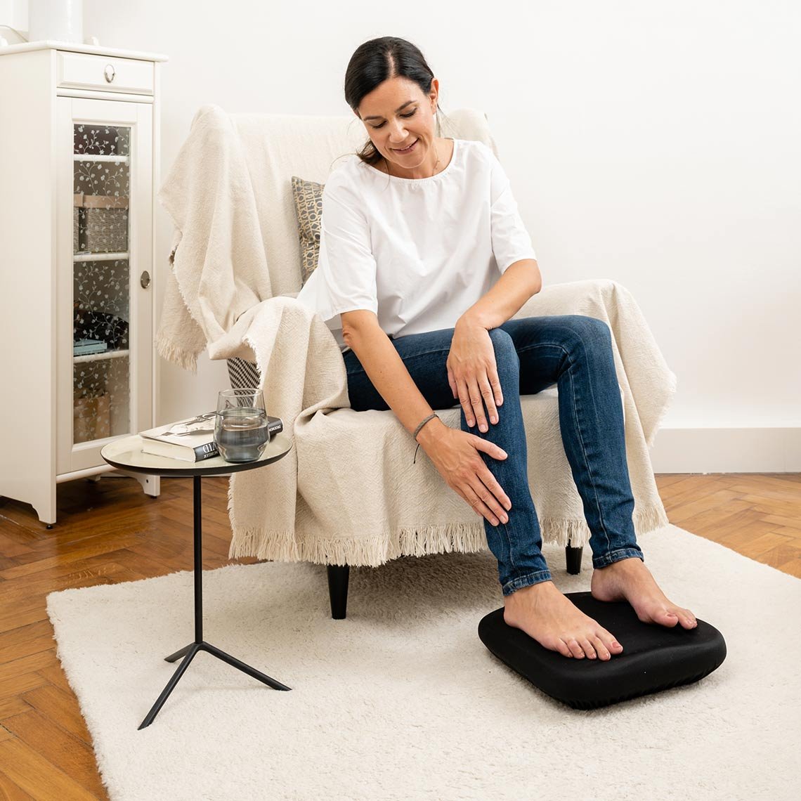 Appareil de massage des pieds Belena Active Pro Shiatsu - Confort de massage électrique - Intensité réglable - Fonction chaleur et minuterie