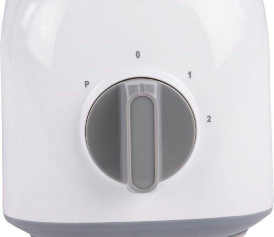 alpina Blender - 1,5 Litre - 400 Watt - Fonction Turbo - Bol en plastique - Blanc
