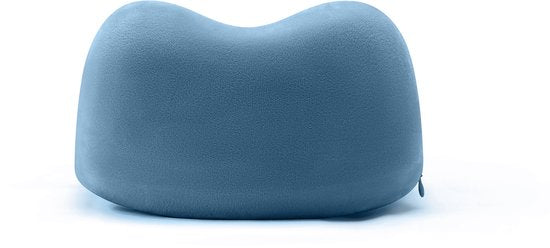 SKYCASES Travel Essentials - Ensemble d'oreillers de cou 3 pièces - Oreiller de voyage ergonomique en mousse à mémoire de forme avec masque pour les yeux et bouchons d'oreille - Idéal pour l'avion, la voiture et le train - Compact et luxueux - Bleu royal