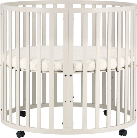 Lit rond Puck - Oatmeal - Matelas inclus