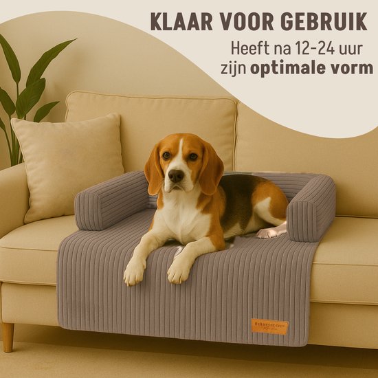 By Cee Cee Original Dog Rug Bench - Panier pour chien - Premium - Entièrement zippé - Tissu côtelé - Marron - 90x90 - Taille M
