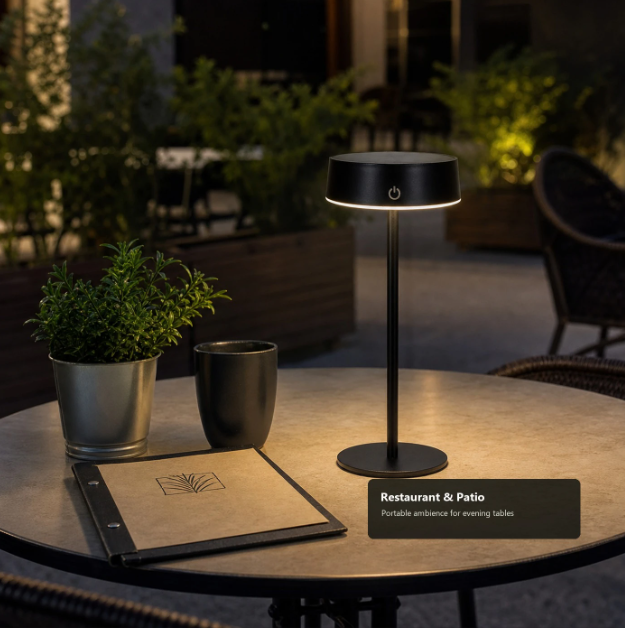 Lampe de table Arlgsite Solar - Sans fil - Rechargeable via USB-C - Intensité réglable - 3 modes de couleur