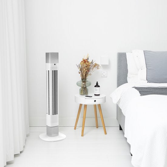 Ventilateur colonne intelligent – Sans pales – Avec application et télécommande – Minuterie – Économe en énergie – Princess 358275 – Blanc