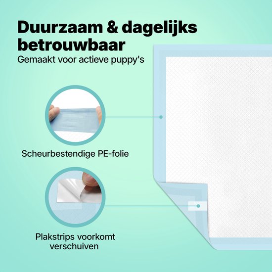 Jake and Jacky : tapis d'apprentissage de la propreté pour chiots avec bande adhésive, 360 pièces - Apprentissage de la propreté pour chiens - Tapis absorbants pour chiens - Toilettes pour chiens - Linges absorbants - Linges pour chiots - Tapis pour chiot