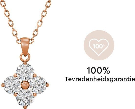 Yolora Collier femme avec pendentif - Cristaux Kalpa Camaka - Couleur rose - Plaqué or rose 18K - Collier femme or rose - Bijoux - Collier - Coffret cadeau de luxe - Coffret cadeau - Coffret cadeau exclusif - Bel emballage cadeau