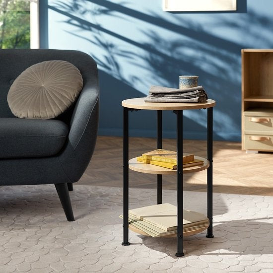 tectake® - Table d'appoint - Table d'appoint - industriel foncé