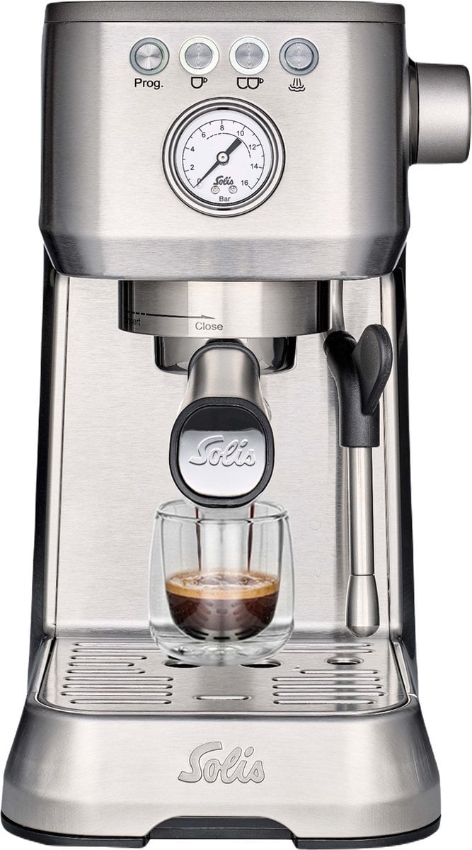 Solis Barista Perfetta Plus 1170 V2 - Machine à espresso à piston 1700W - Espresso et Cappuccino - Argenté