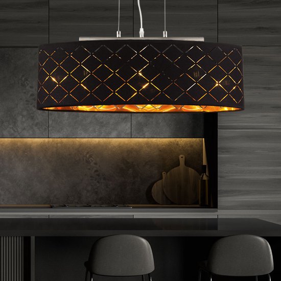 Globo - suspension - Gunther - noir - métal - grande lampe de table - LED_E27 - 15229H2LMDS