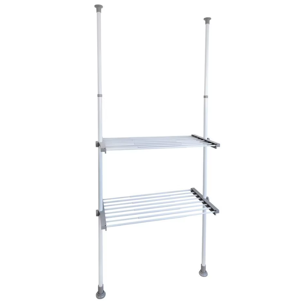 Système de penderie télescopique Wenko Herkules Twin, blanc - 73-120 x 165-300 cm