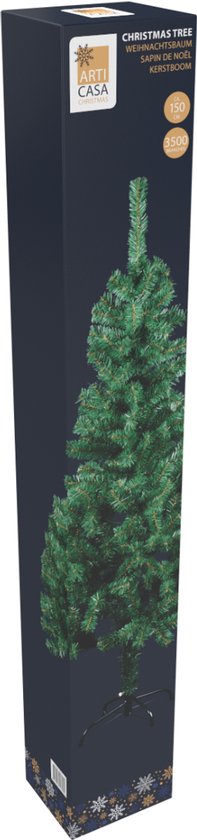 Arti Casa Artificial Christmas Tree 150 cm - Arbre de Noël avec support - Arbre d'intérieur Ø78cm - Vert