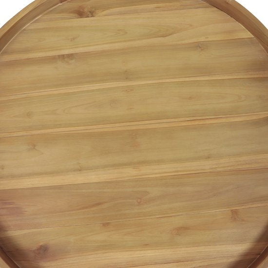 Plateau AXI Dewi en teck Ø 60 cm – Plateau rond – Teck – Pour verres et décoration de table – Pour l'intérieur et l'extérieur