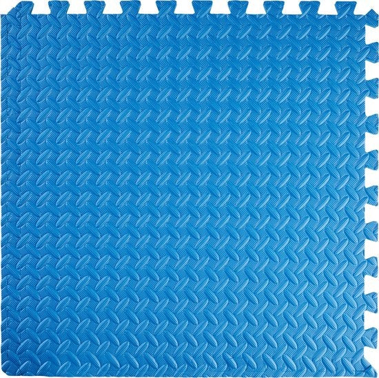 tectake - Lot de 8 tapis de protection tapis de protection de sol tapis de fitness - bleu - 402655