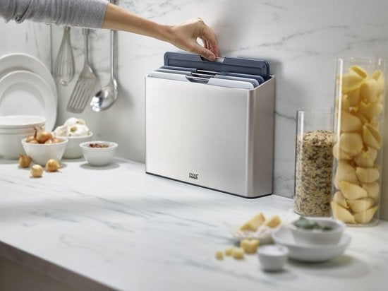 Planche à découper Folio avec support, bleu, lot de 4 pièces - Joseph Joseph | Editions