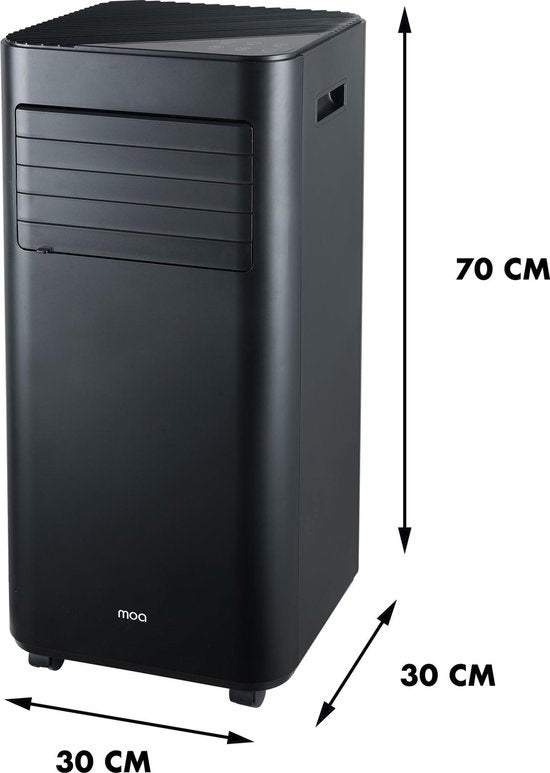 Climatiseur mobile MOA - 9000 BTU - déshumidification - 60 m2 - Noir