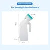 Urinoir Safe Life pour hommes - avec bouchon à vis fluorescent, poignée ergonomique et large ouverture - pour la maison et les déplacements - plastique transparent et blanc - un litre