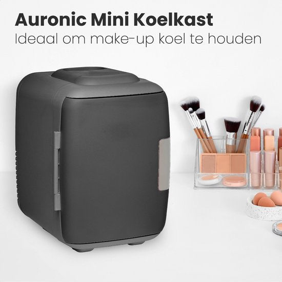 Auronic Mini Fridge - 4 Litres - Maquillage et Beauté Soins - 100/240V / 12V Car Plug - Noir