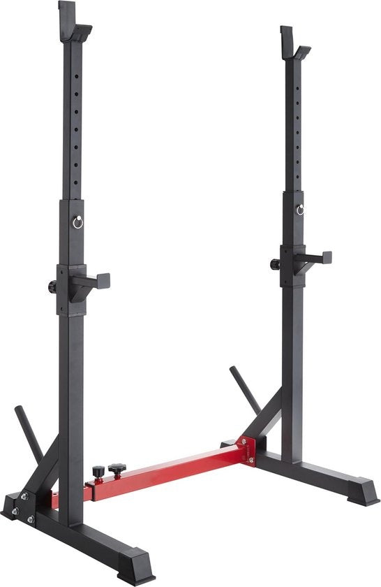 tectake® - squat rack - rack à squat - Apollo - noir / rouge - 404236