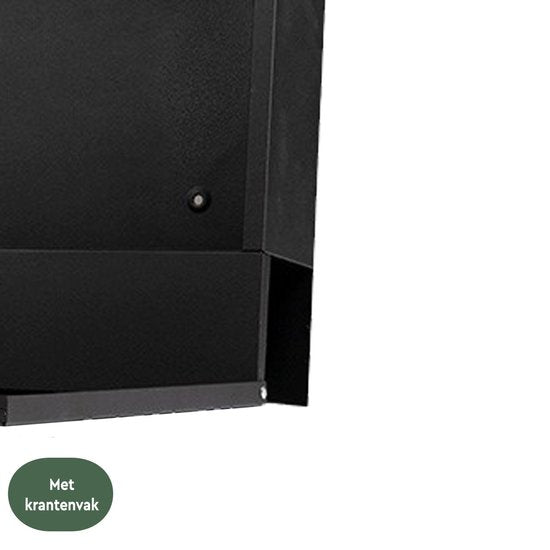 BRASQ Letterbox Premium Black - Boîte aux lettres murale - avec matériel de montage et 2 clés - avec compartiment à journaux et serrure - acier inoxydable