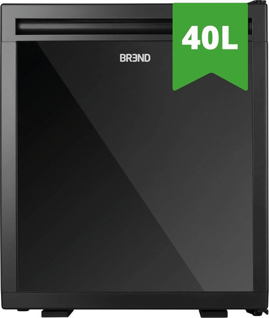 BREND BR-2227 Mini Fridge Freestanding 40 Liter - Réfrigérateur de table avec température réglable - Minibar avec orientation réglable de la porte - Noir
