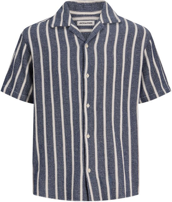 Jack & Jones - Chemises pour homme - Chemise Coba Stripe Resort - Bleu - Taille M