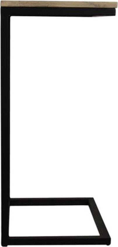 Collection HSM Table d'appoint Read - naturel/noir - bois de manguier/fer