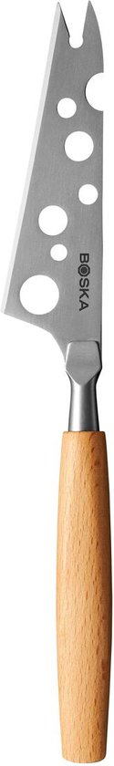 Boska Cheese Knife Set Amigo - Couteaux à fromage - Lot de 3 - Pour tout type de fromage - anti-adhésif - Ergonomique - Acier inoxydable et bois de hêtre