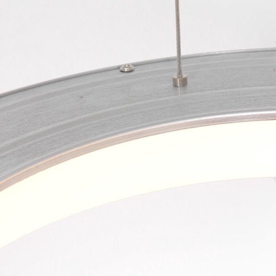 Suspension Ringlede 2695ZI argentée, ronde, 48 cm, hauteur réglable, en plastique et acier, design moderne Steinhauer pour usage intérieur