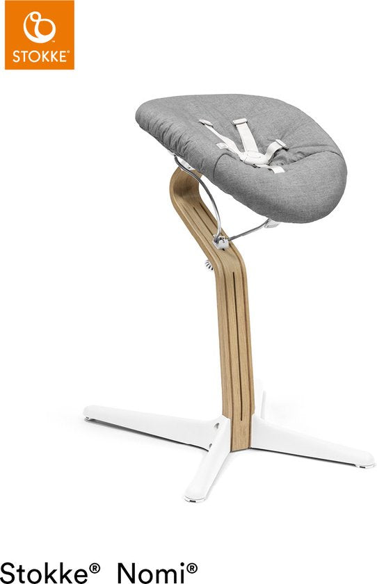 Chaise haute Stokke® Nomi® - Chêne - Blanc