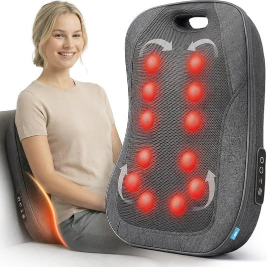 Appareil de massage Lifeproducts pour le dos - Appareil de massage du dos - Coussin de massage Shiatsu - Appareils de massage avec fonction chauffante