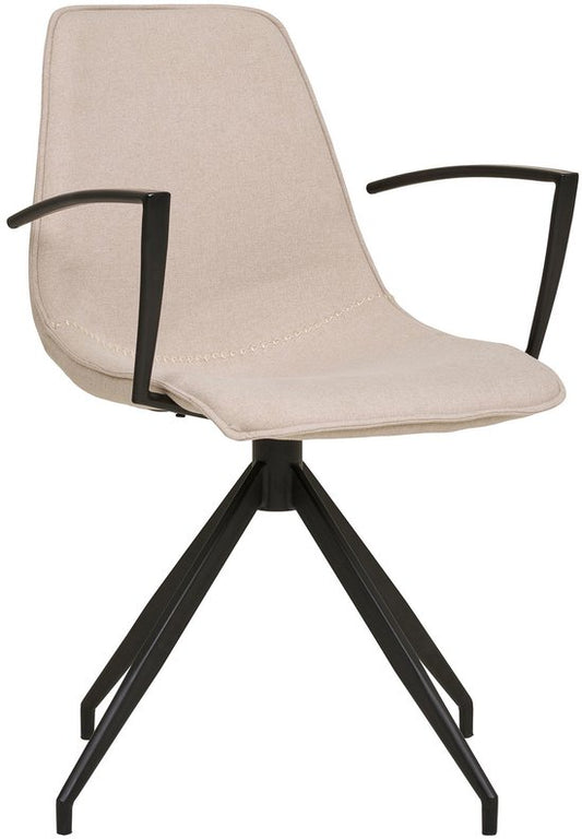 House Nordic Chaise à manger Monaco Swivel Bouclé Sand