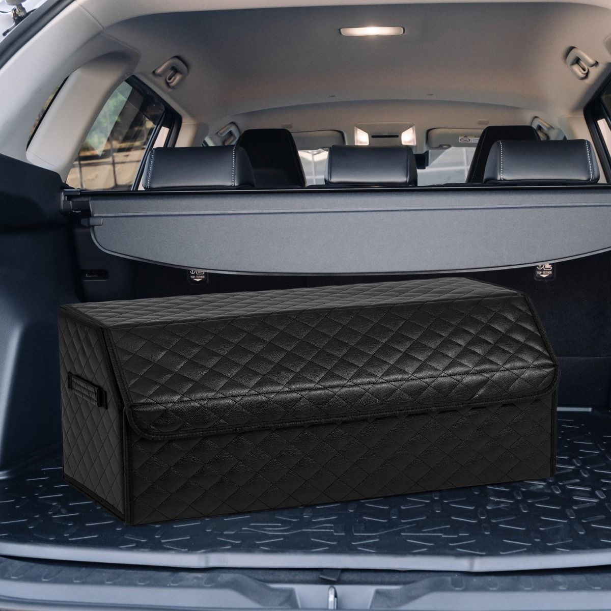 Organiseur de coffre pliable Coast - Avec couvercle - Compartiments modulables - Noir 30 x 69 x 27,5 cm