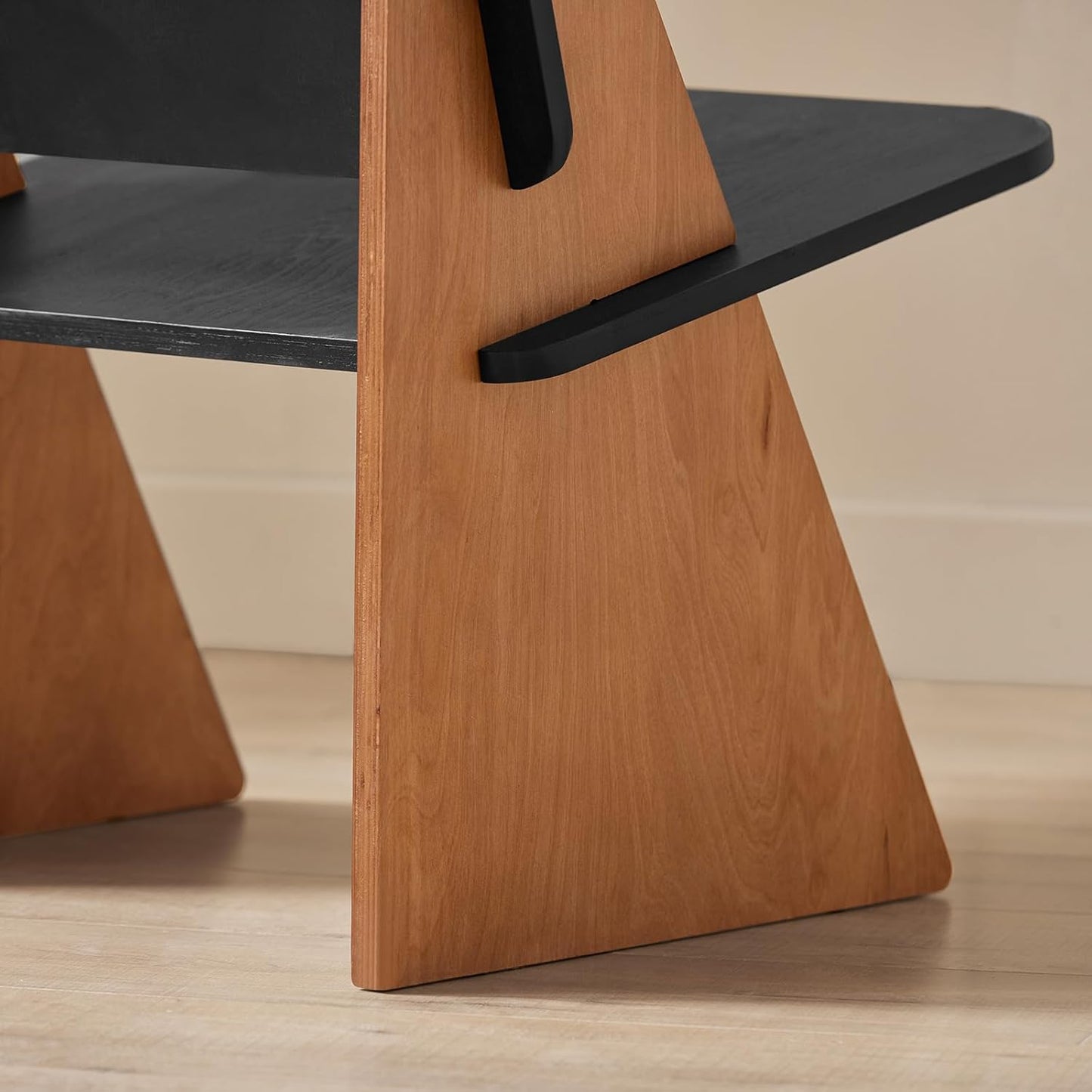 Chaise de salle à manger SoBuy avec dossier - Noire - 53 x 56 x 78 cm