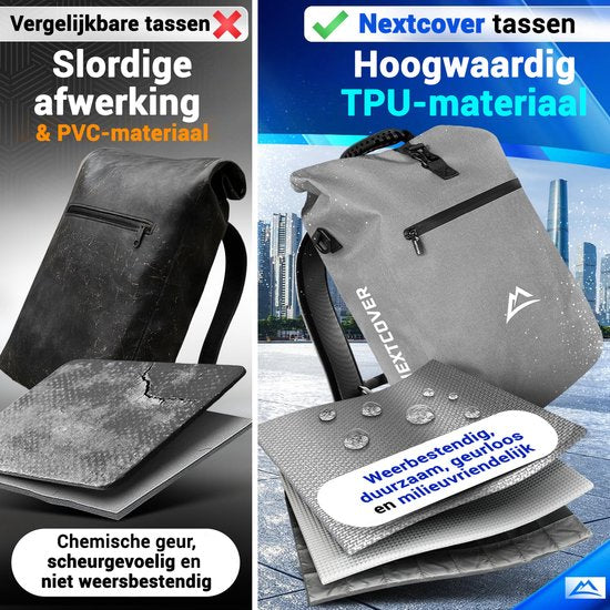 Nextcover 3in1 Pannier bag - sac à dos et sac à bandoulière étanche 25L - sans PVC