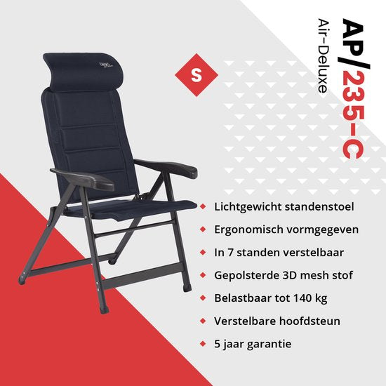 Crespo - Chaise de salle de spectacle - S - AP/235 - Air-Deluxe - Compact - Bleu