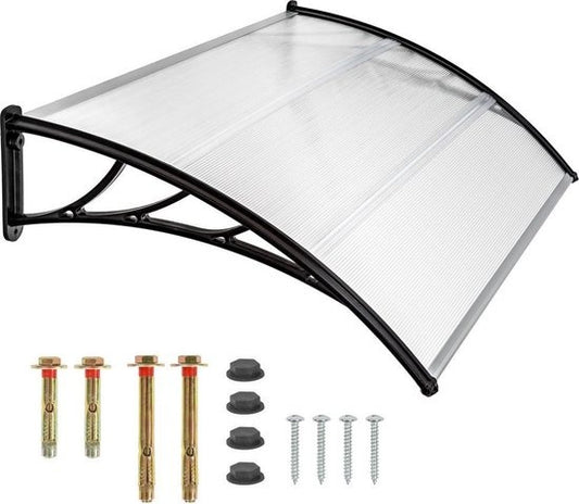 tectake® - auvent de porte - auvent de porte d'abri - polycarbonate - largeur 150 cm - 401265