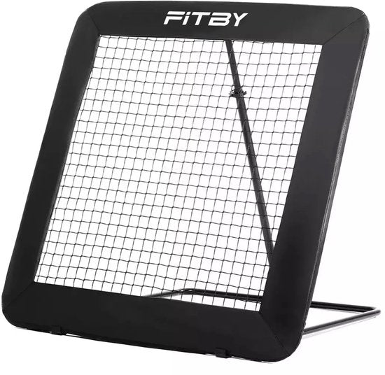 Rebondisseur de football Fitby - Rebondisseur - Rebondisseur Trampoline - Bouncer - Kickback - 100x100CM - Noir