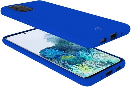 Etui Celly Feeling Samsung S20 - Extérieur en silicone et intérieur anti-rayures - Bleu