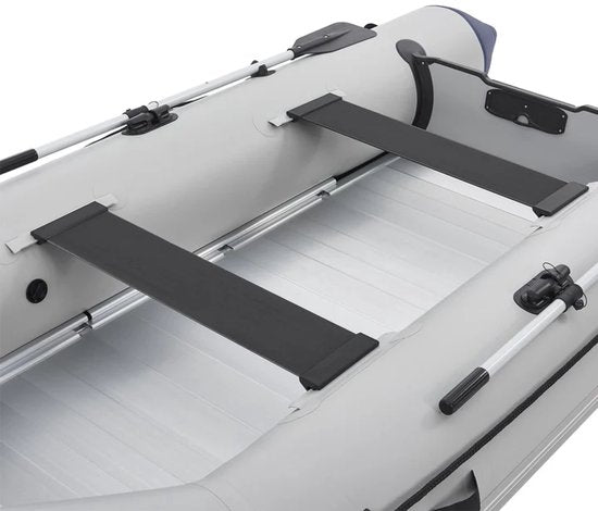 Bateau gonflable- 2 banquettes - Gris - 2 pagaies incluses