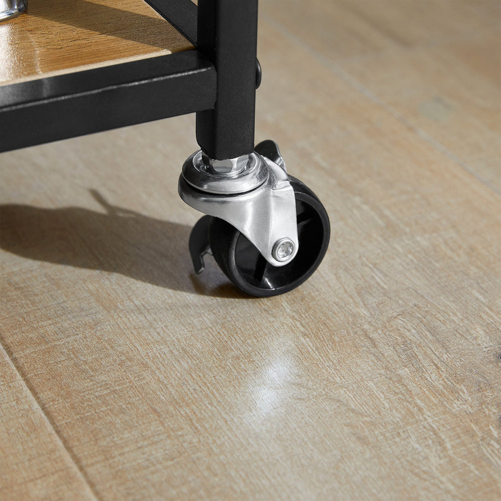 SoBuy FKW111-PF Chariot de cuisine avec 3 tiroirs et 3 étagères - Avec roues - 53x89x37 cm