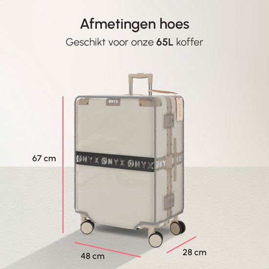 Housse de valise ONYX 65 L - 28 x 46 x 67 cm - Housse de protection pour valise - Transparente