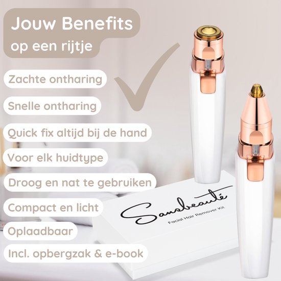 Tondeuse à sourcils - épilateur visage femme - Sansbeauté® - épilateur visage femme - épilatoire - épilateur visage impeccable - mini rasoir tondeuse - électrique