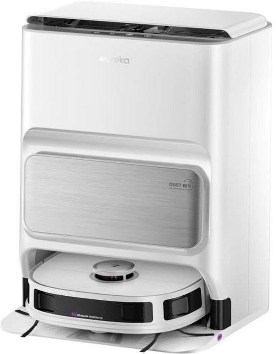 Eureka J12 blanc - Robot aspirateur avec fonction de lavage - Navigation Lidar - 5 000 Pa