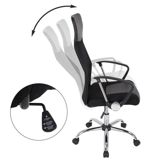 VEEHAUS Chaise de bureau en maille noire