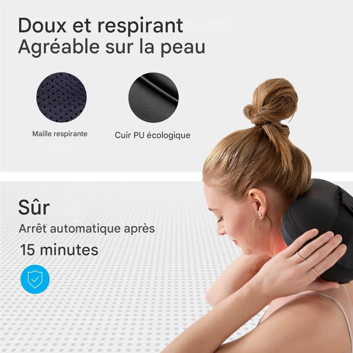 Coussin massage shiatsu Auronic, Chauffant et Électrique, Dos/nuque