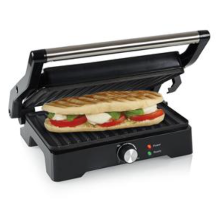 Grill de table Tristar GR-7908KL - 1 500 W - Ouverture à 180° - Revêtement antiadhésif - Noir