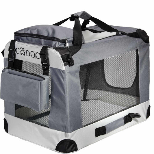 Cadoca Honden & Katten Reisbench XXL - 90x59x65cm - Grijs