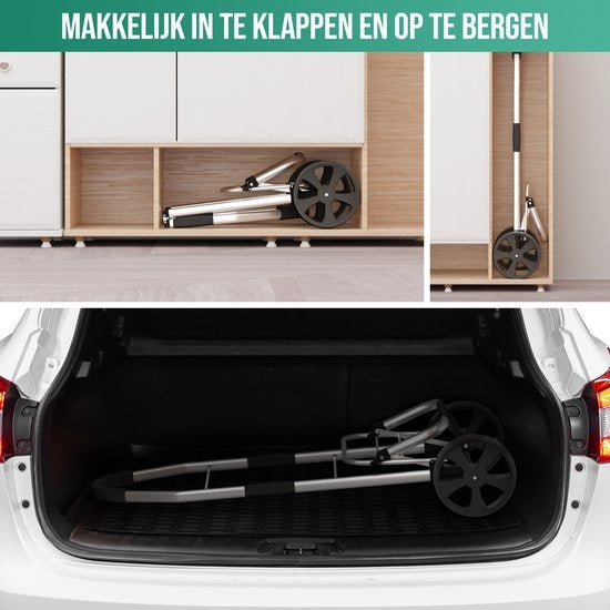 Avalo Chariot de courses avec compartiment réfrigérant - Pliable - Sac de courses amovible - Chariot de courses